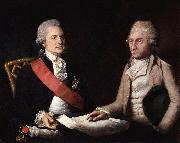 Lemuel Francis Abbott George Macartney, 1st Earl Macartney; Sir George Leonard Staunton, 1st Bt oil painting on canvas
